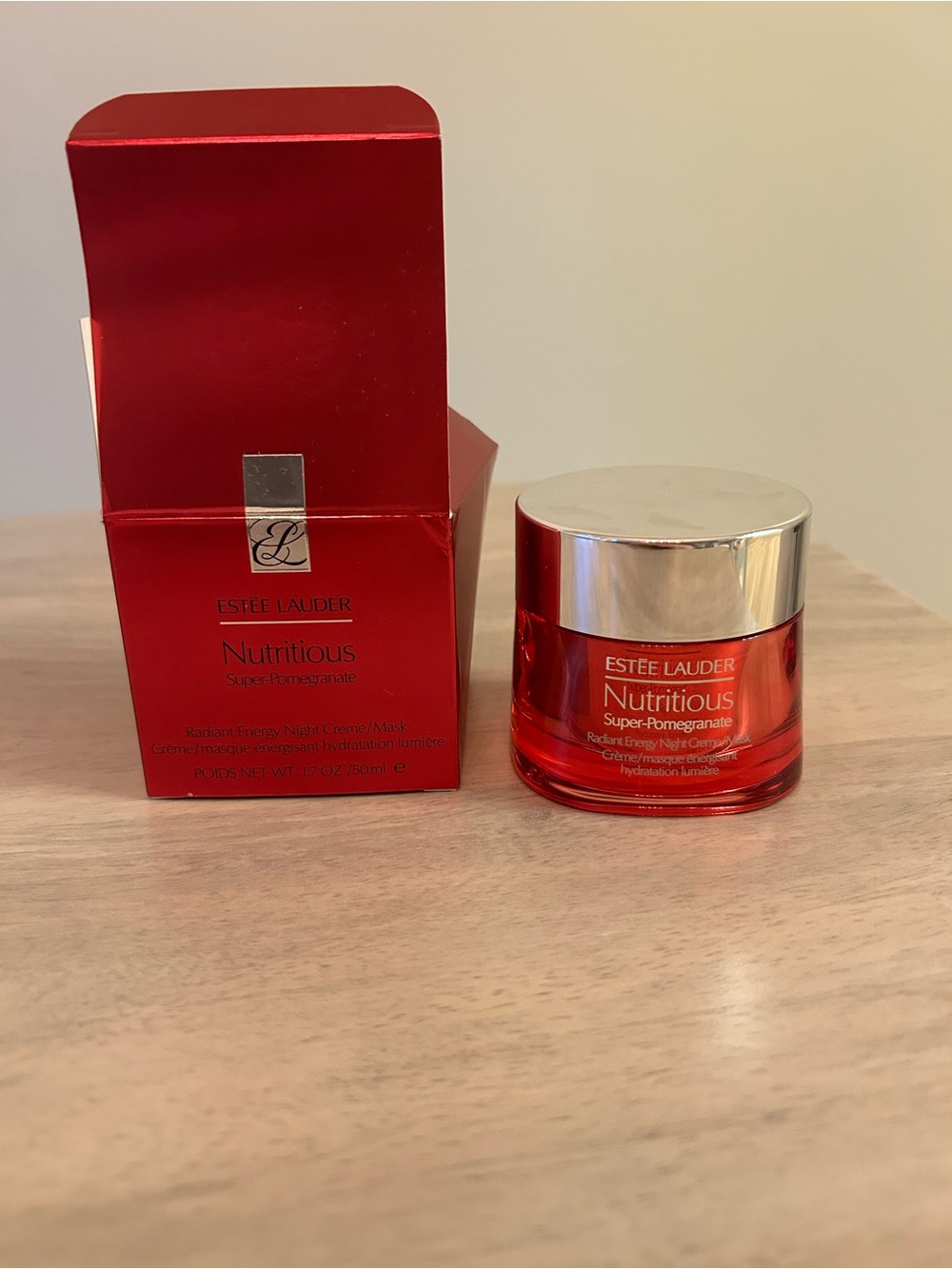 Estee Lauder Nutritious Super-Pomegranate Moisturizer - Red and Silver